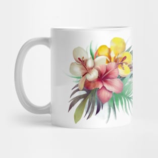 Watercolor tropical flowers Mug